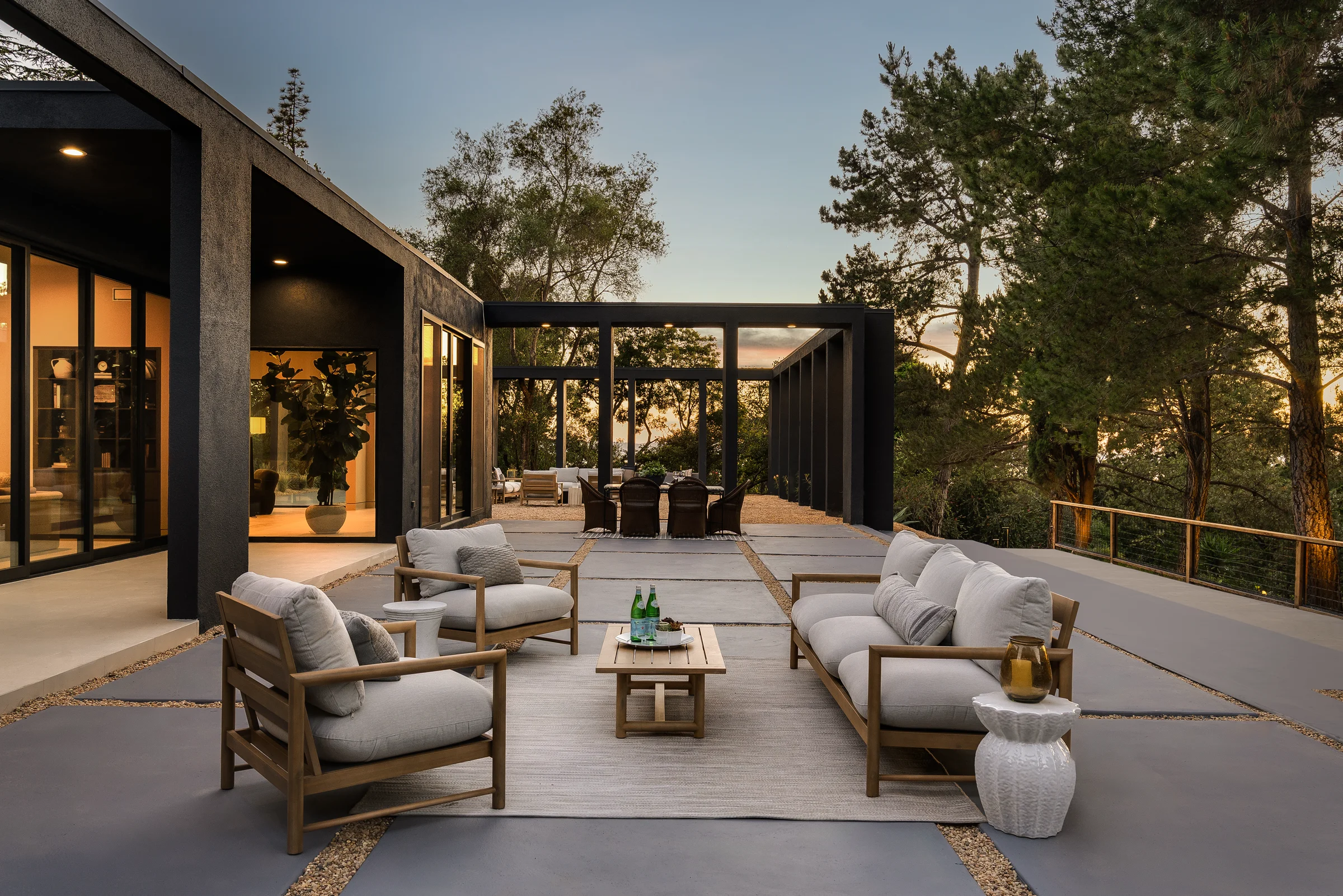 5645 Bacon Road at twilight: a wide, confident establishing shot of a featured project
